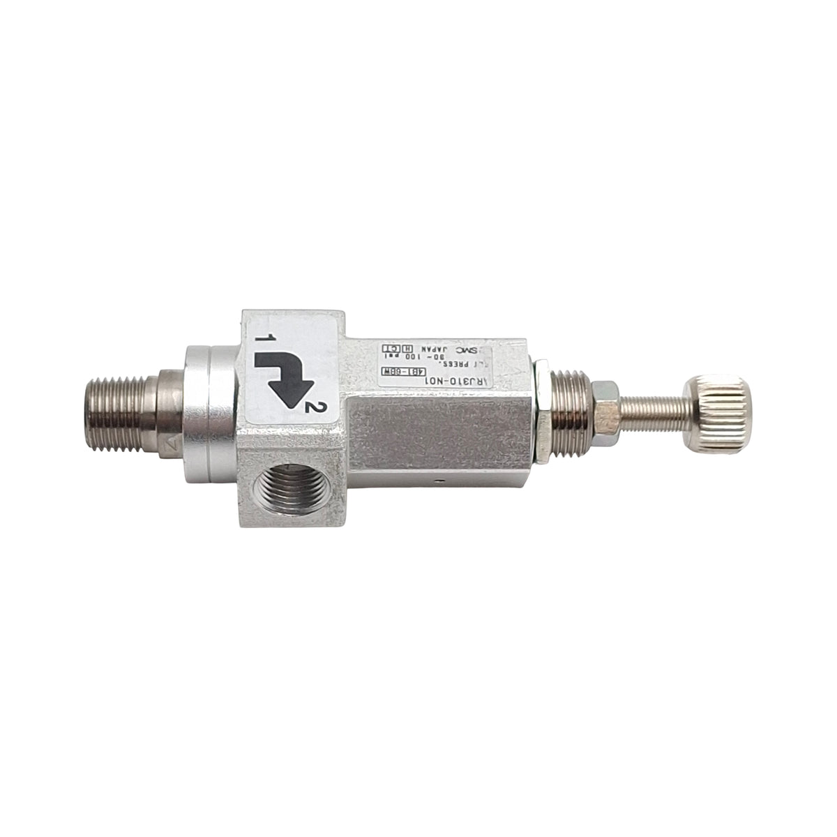 New – Open box Lot of 2 SMC ARJ310-N01 Miniature Regulators, 1/8in NPT, 30-100psi Set Pressure