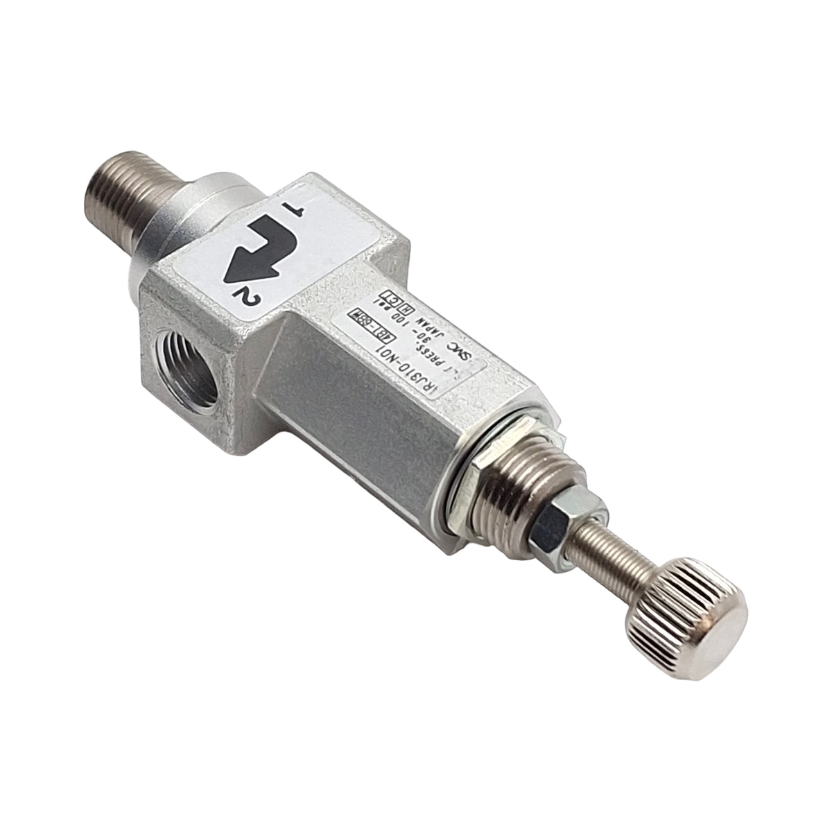 New – Open box Lot of 2 SMC ARJ310-N01 Miniature Regulators, 1/8in NPT, 30-100psi Set Pressure