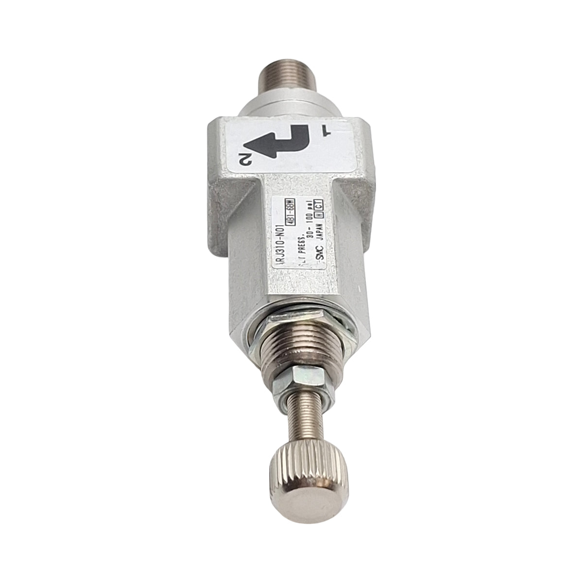 New – Open box Lot of 2 SMC ARJ310-N01 Miniature Regulators, 1/8in NPT, 30-100psi Set Pressure