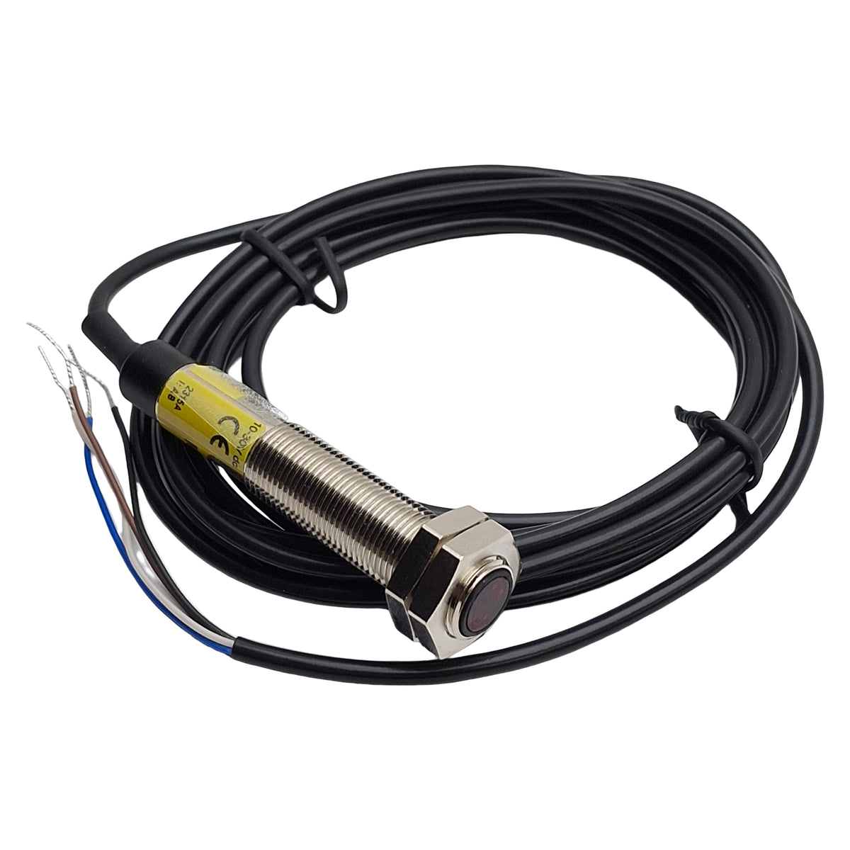 New Banner M12PFF50 Photoelectric Sensor, 50mm SN, 10-30VDC PNP Output, 2m Cable