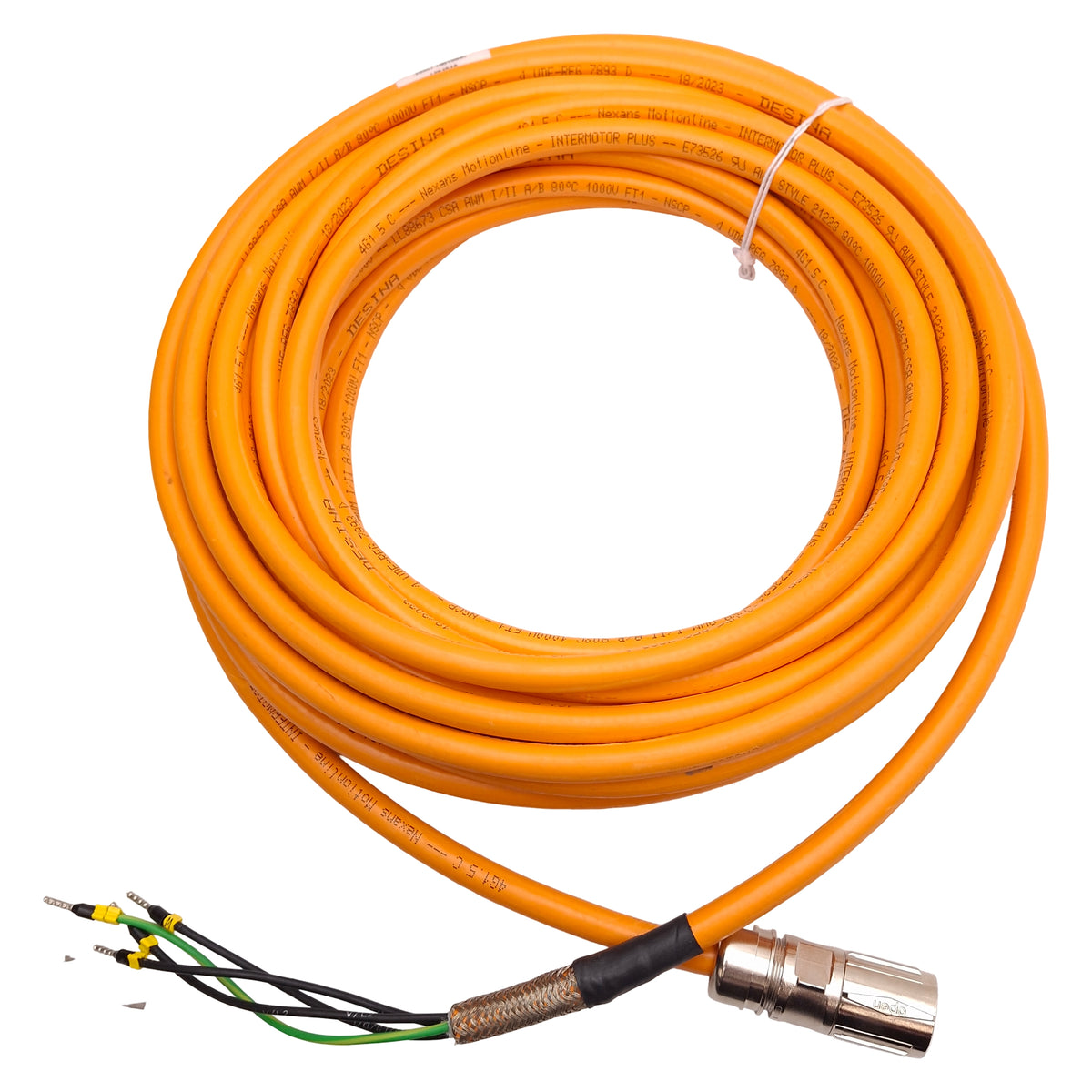 New Yaskawa JZSP-C7M143-10-E-G6 Sigma-7 Flexible Servo Motor Power Cable, M17, 10m