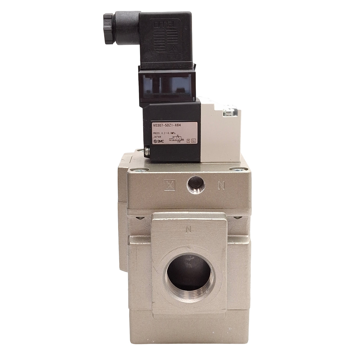 New – Open box SMC VG342R-5DZ-06N Solenoid Valve, -101.2kPA~0.9MPa, 3/4in NPT, 24VDC Coil