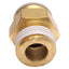 New Lot of 10 SMC KQ2H12-03AS Brass One-Touch Fitting w/ Sealant, ø12mm, Rc3/8