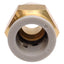 New Lot of 10 SMC KQ2H12-03AS Brass One-Touch Fitting w/ Sealant, ø12mm, Rc3/8