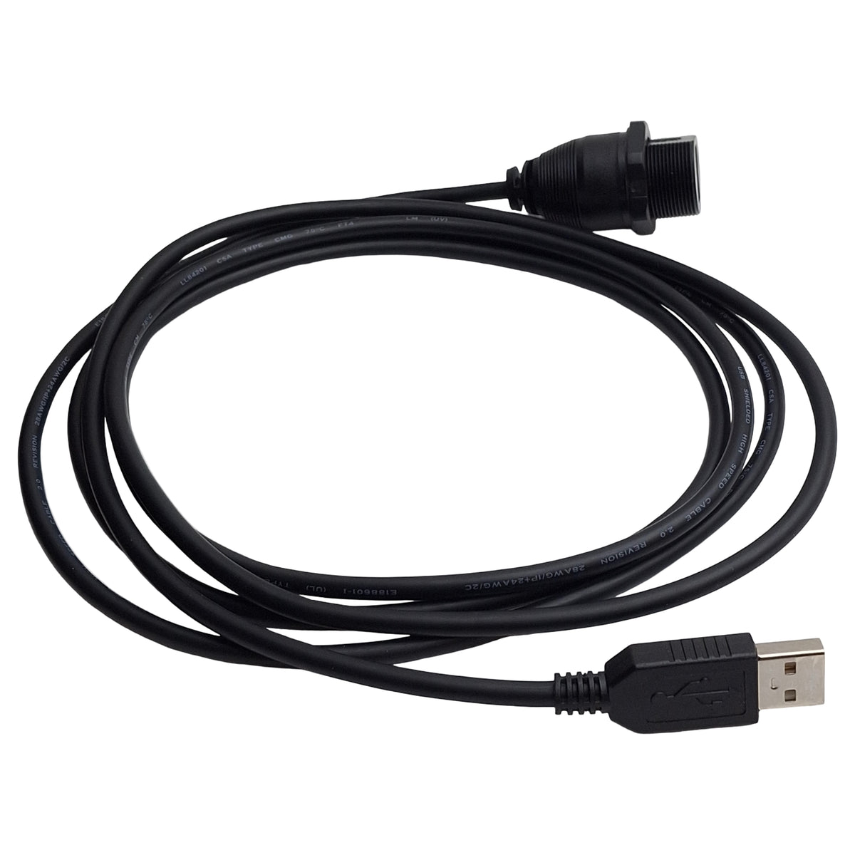 New L-Com WPUSBAX-2M Waterproof USB Panel Connector, Male - Female, USB-A