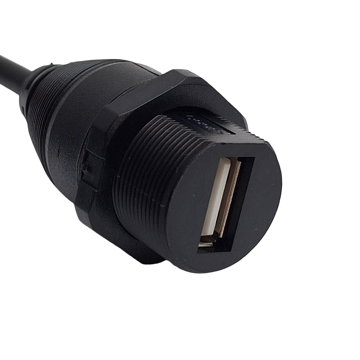 New L-Com WPUSBAX-2M Waterproof USB Panel Connector, Male - Female, USB-A