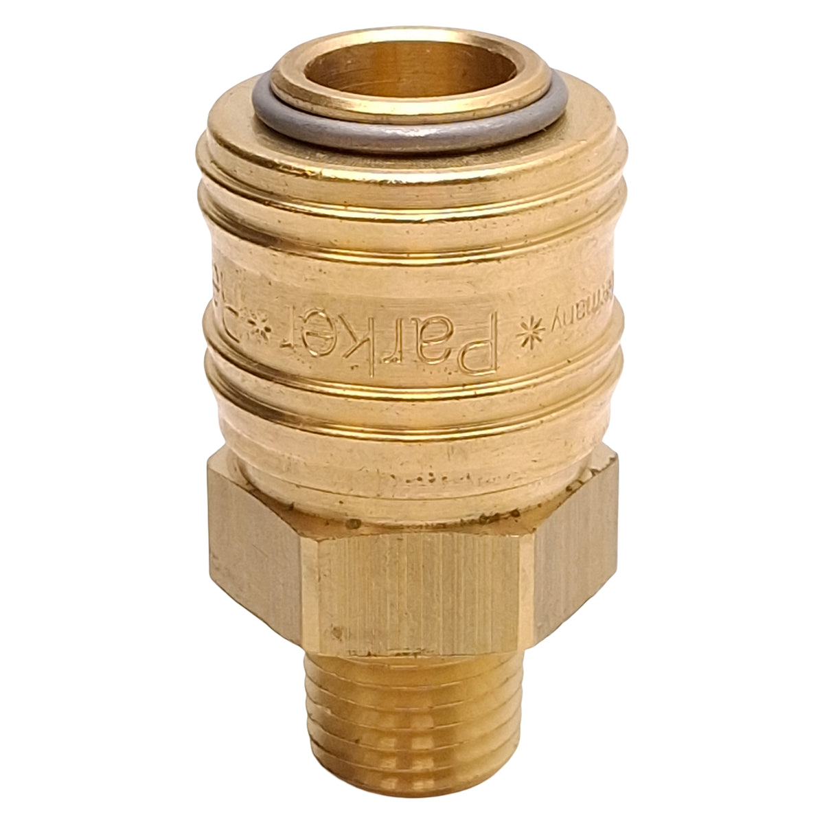 New Lot of 2 Parker 26KAAN13MPX Rectus Type 26 Brass Quick Connect Coupler 1/4in NPT