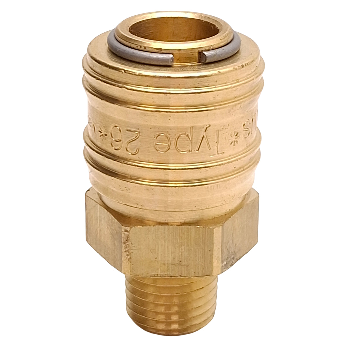 New Lot of 2 Parker 26KAAN13MPX Rectus Type 26 Brass Quick Connect Coupler 1/4in NPT