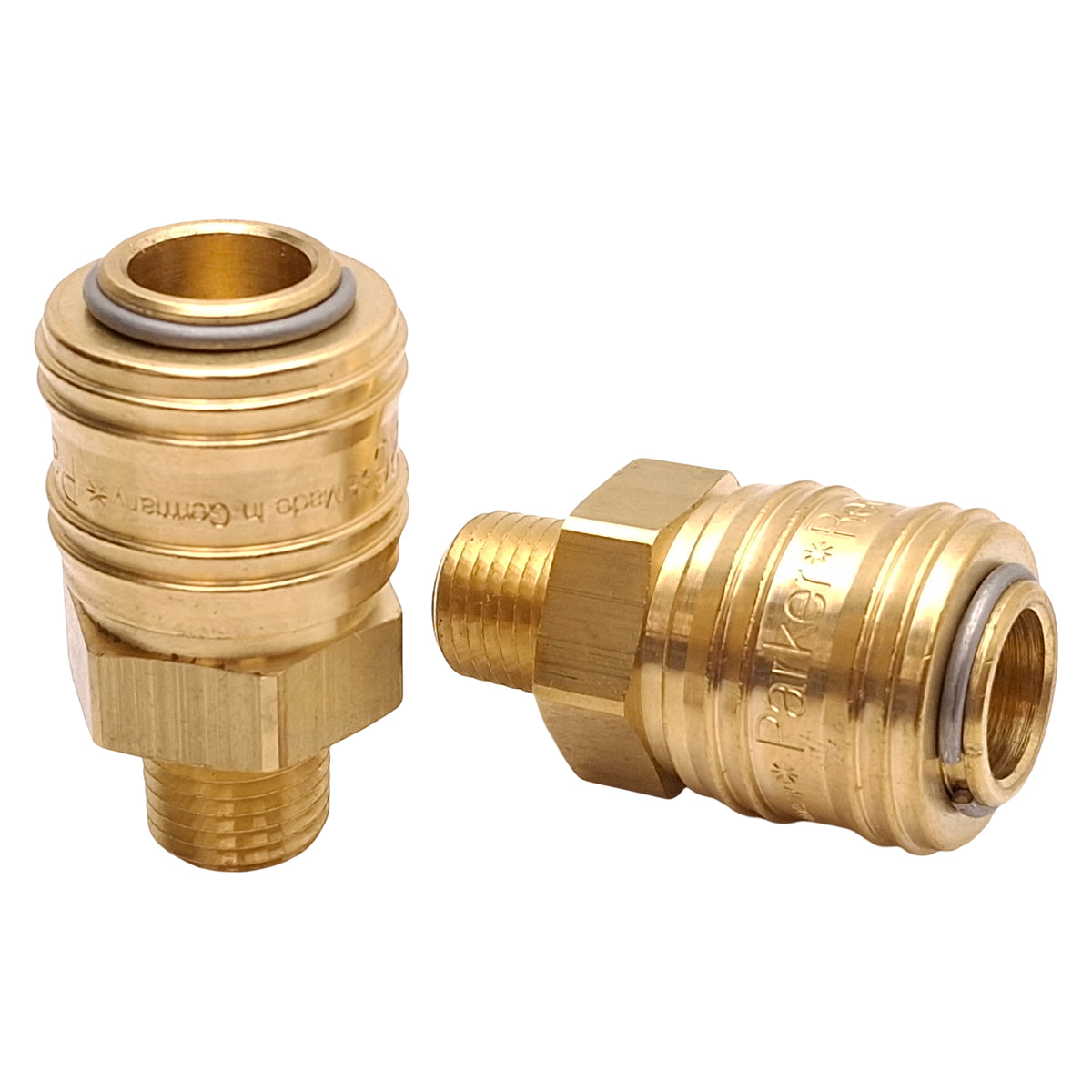New Lot of 2 Parker 26KAAN13MPX Rectus Type 26 Brass Quick Connect Coupler 1/4in NPT
