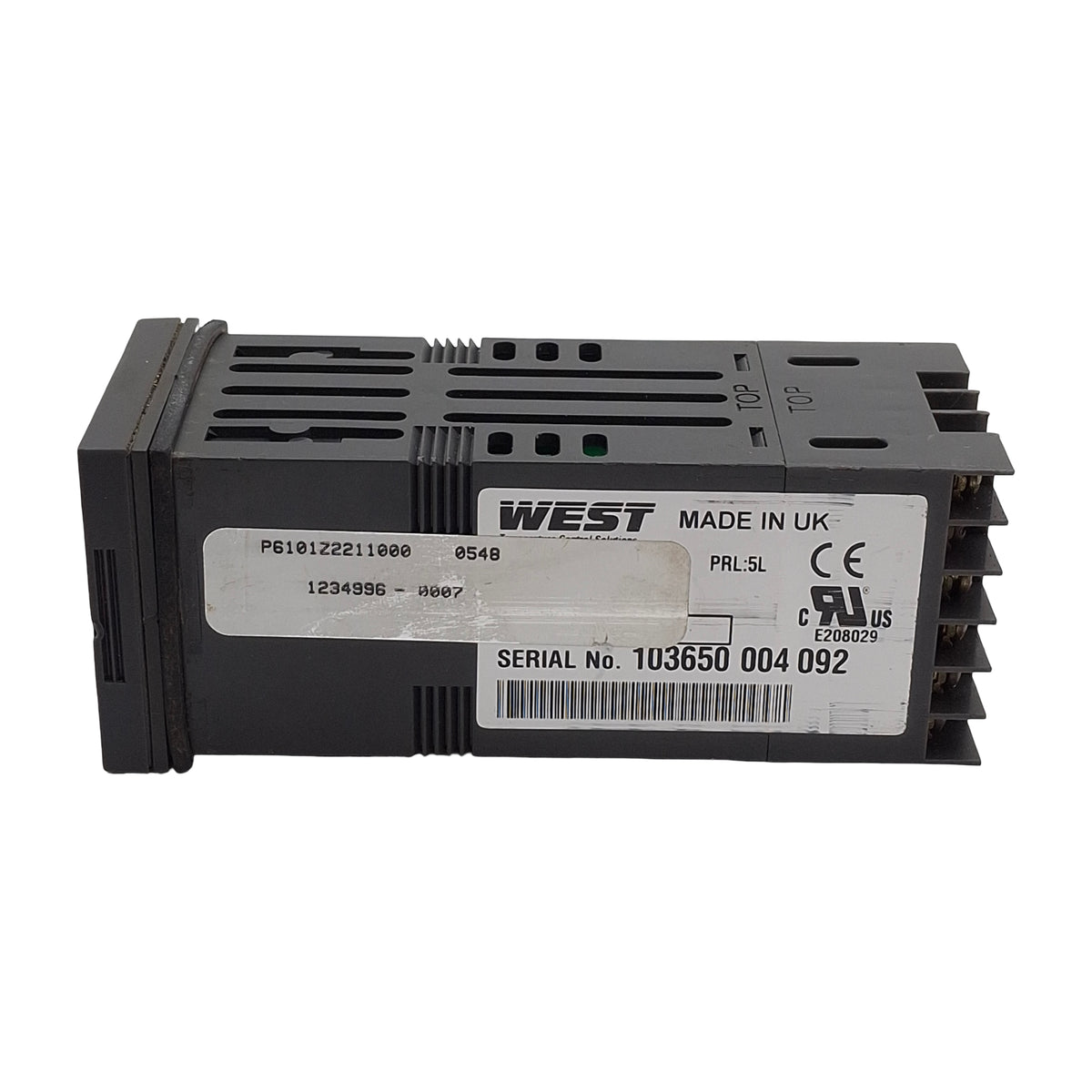 Used West P6101Z2211000 Process Controller, T/C RTD Input, Relay Output, 100-240VAC