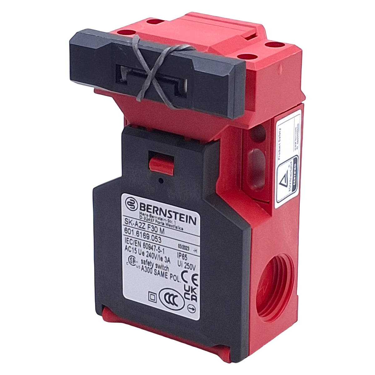 New – Open box Bernstein SK-A2Z F30 M Compact Safety Interlock Switch w/Key, 2NC, 250VAC 10A