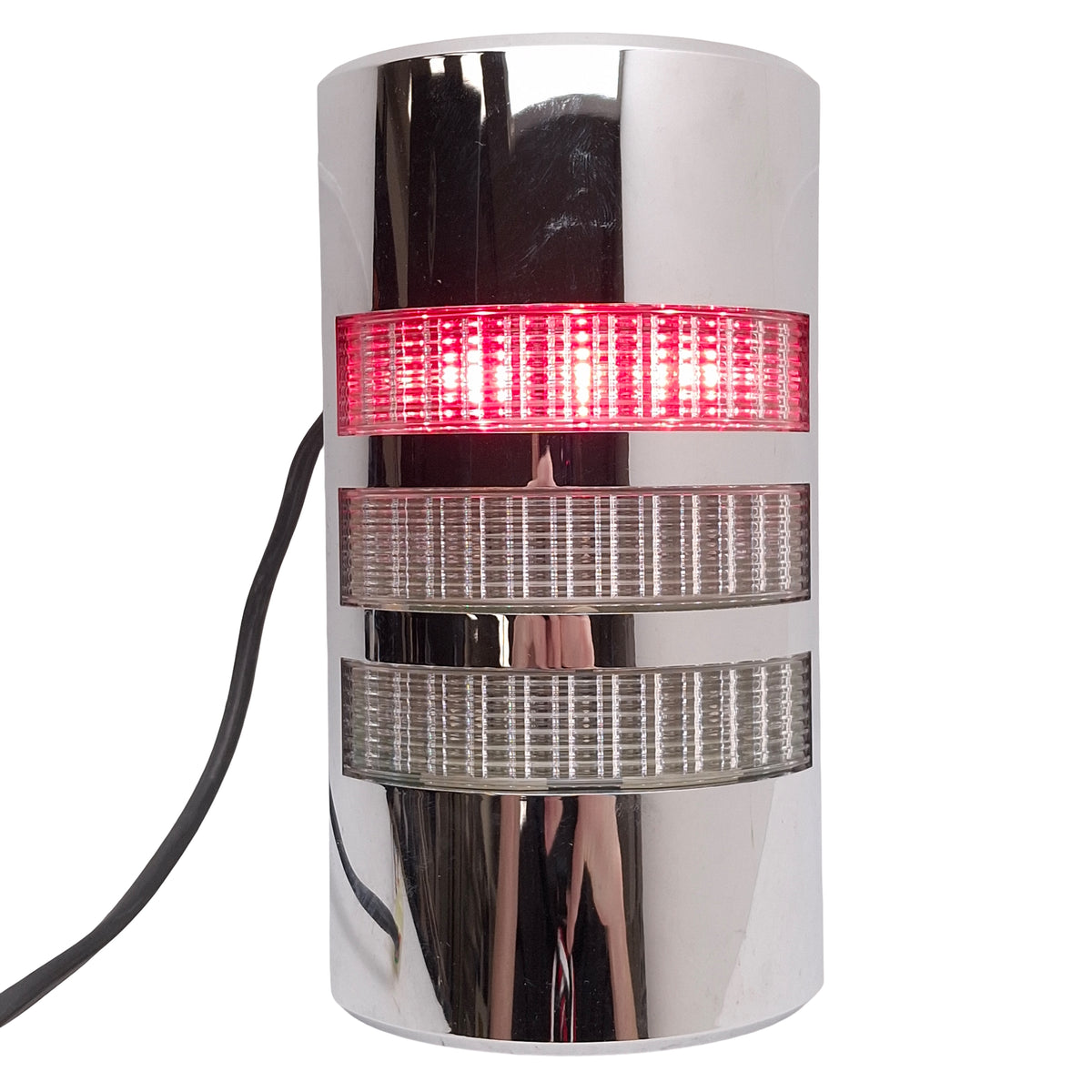 Used Patlite WE-302-RYG Wall Mount Signal Tower, Red/Amber/Green Continuous, 24VAC/DC