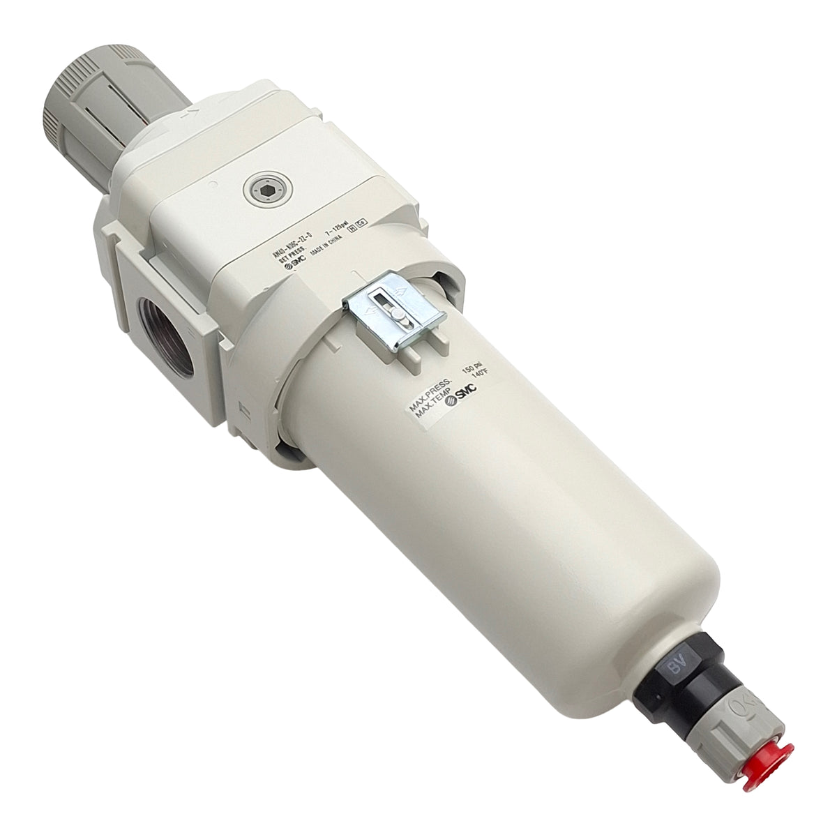 New SMC AW40-N06C-2Z-D Pneumatic Regulator, 3/4in NPT, 7-125PSI Set Pressure, 5µm