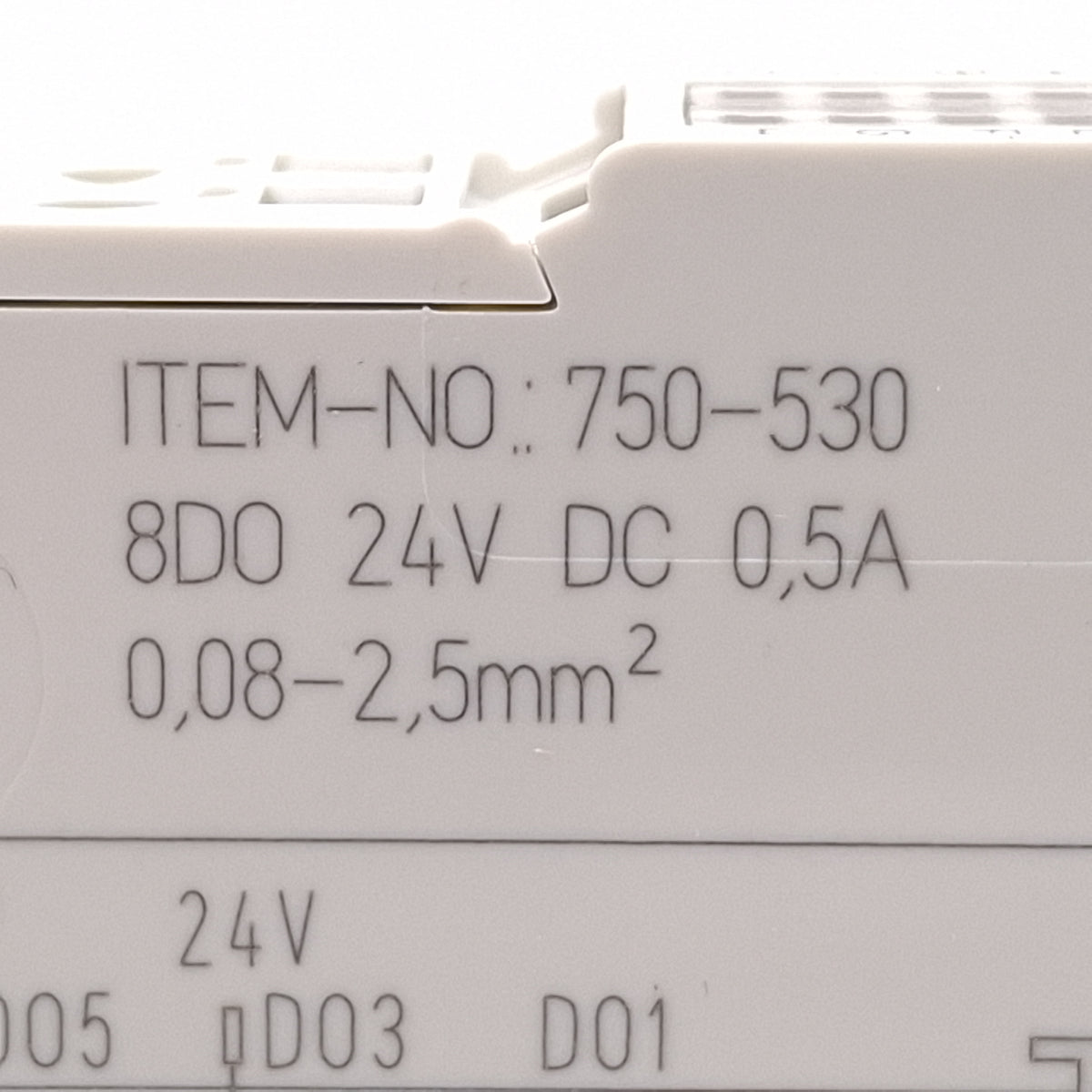 Used Lot of 5 Wago 750-530 PLC Digital Output Module, 8-Channel, 24VDC 0.5A, DIN Rail