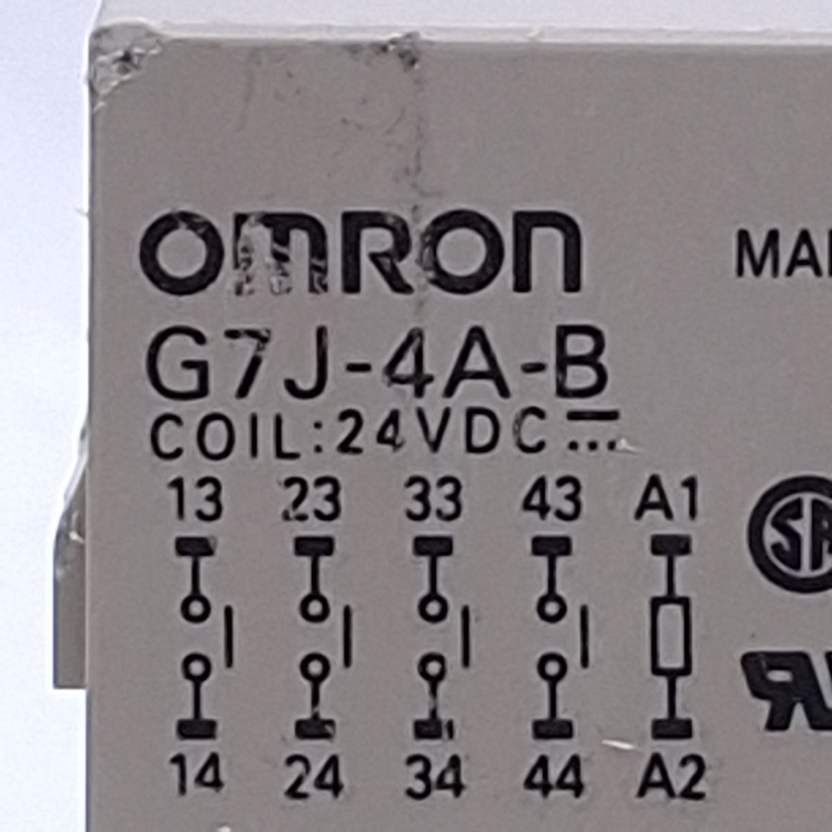 Used Omron G7J-4A-B DC24 Electromechanical Power Relay 4PST-NO Contact, 24VDC Coil