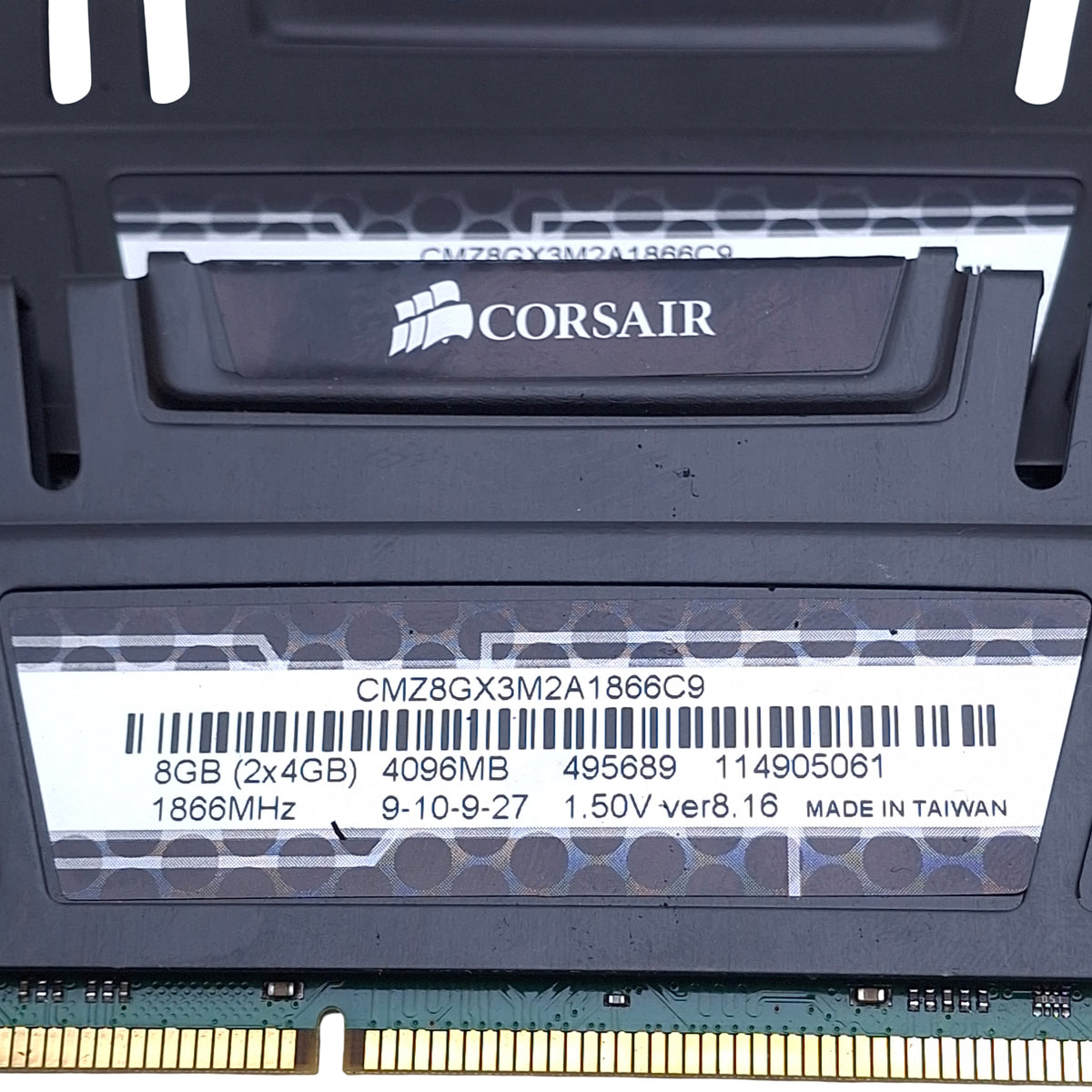 Used Corsair Vengeance CMZ8GX3M2A1866C9 Memory Kit 8GB (2x4GB), DDR3, 1866MHz