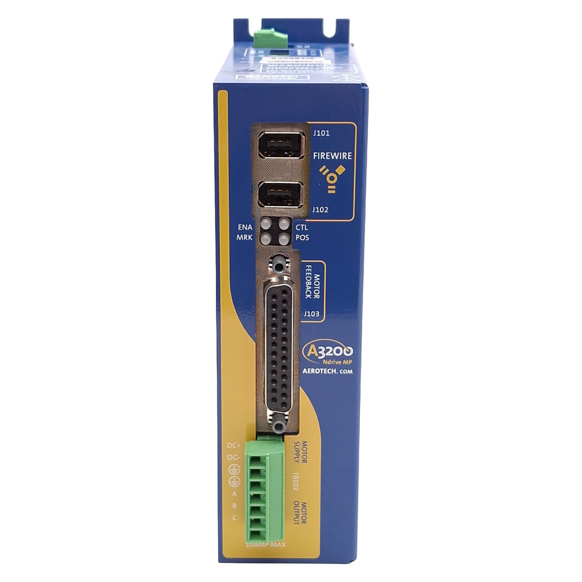 Used Aerotech A3200 NDRIVEMP10 NDrive Servo Drive, 1-Axis, FireWire, 10-80VDC 5A