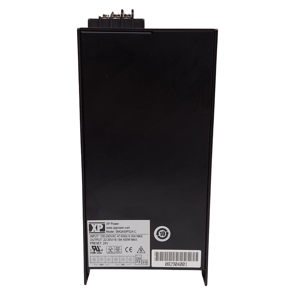 Used XP Power SMQ400PS24-C Power Supply, 400W, 22-30VDC Output, 100-240VAC Input