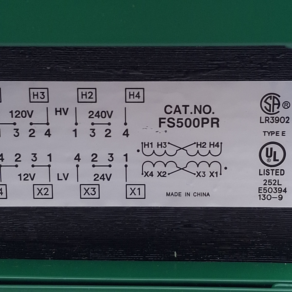 New – Open box Hammond Power Solutions FS500PR Control Transformer 120x240VAC, 500VA Max