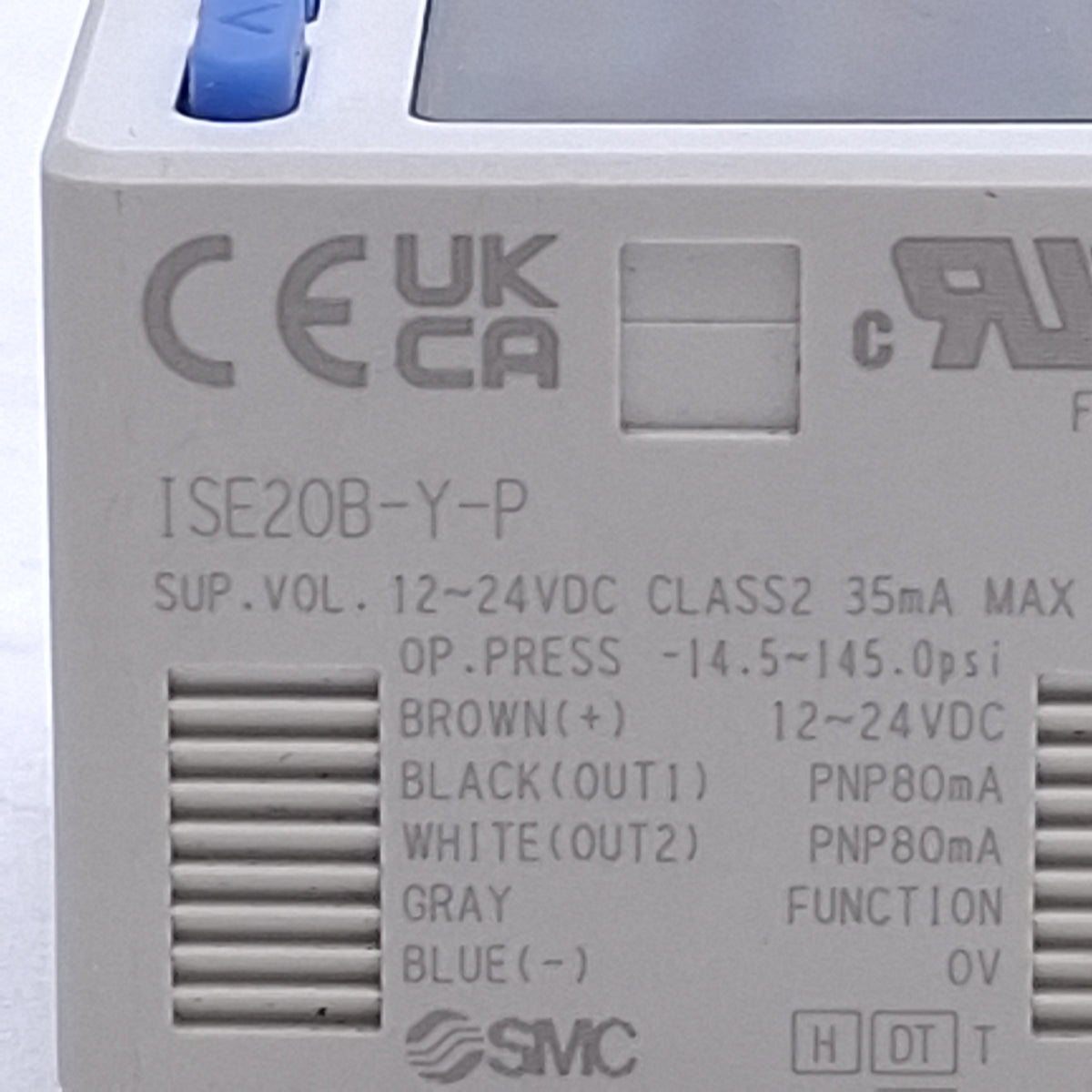 New – Open box SMC ISE20B-Y-P-M5 Digital Pressure Sensor PNP, -14.5 to 145psi, 5-Pin, M5 Port