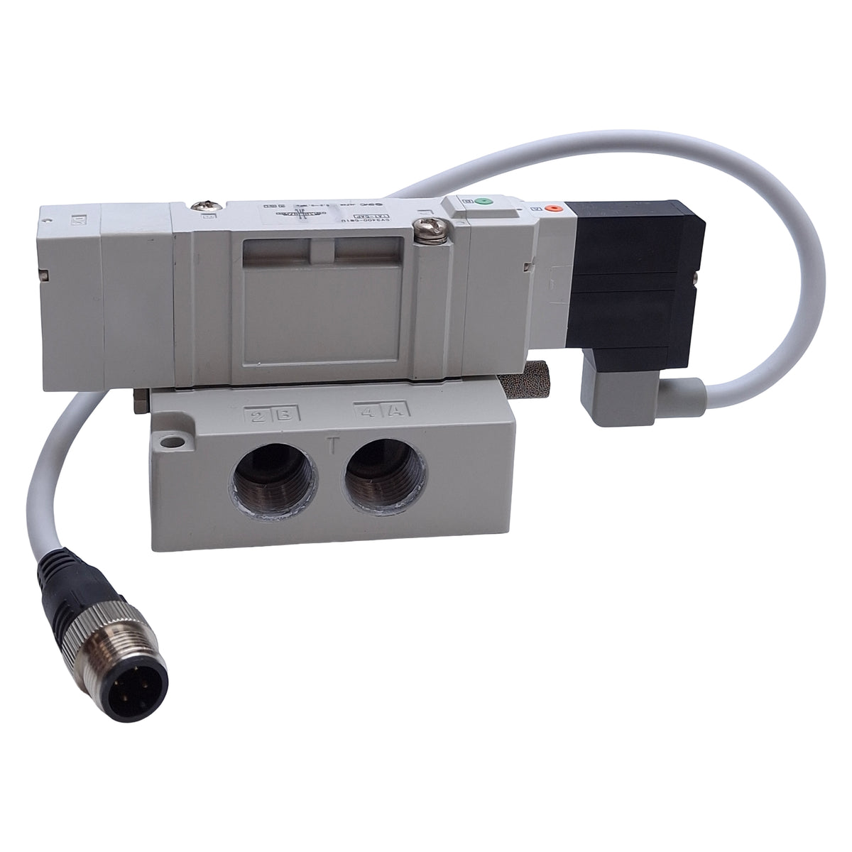 Used SMC SV3400-5W1U Solenoid Valve, 0.2-0.7MPa, Rc3/8 Port Subplate, 24VDC Coil