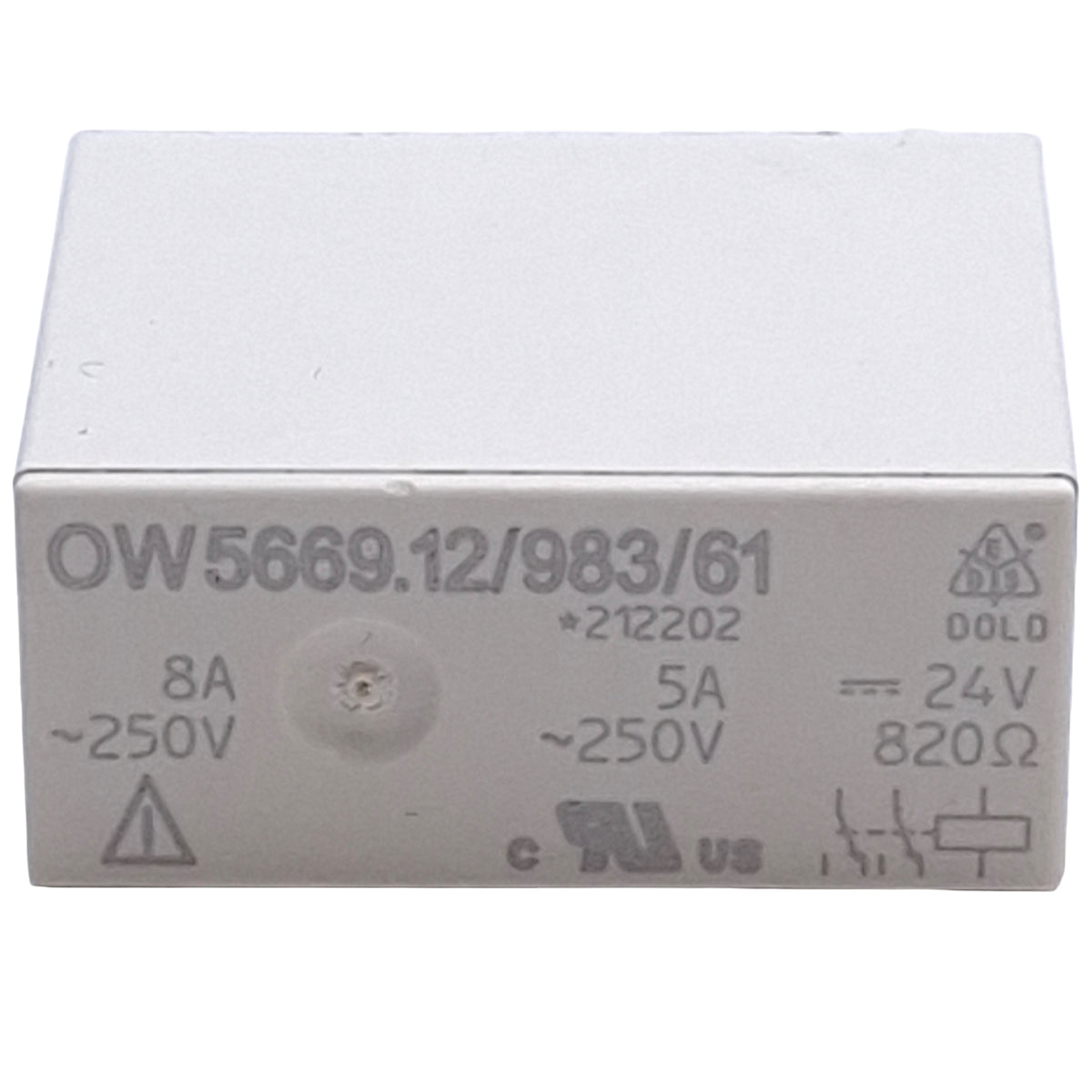New – Open box Lot of 3 DOLD OW5669.12 & Relay & Socket, 250VAC 5A Contact, 2CO, 24VDC Coil