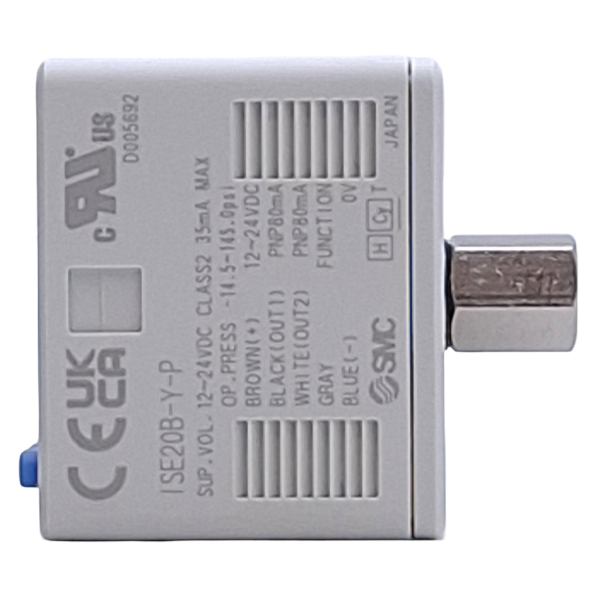 New SMC ISE20B-Y-P-N01-W-X532 Digital Pressure Switch PNP, -14.5-145psi, 1/8 NPT