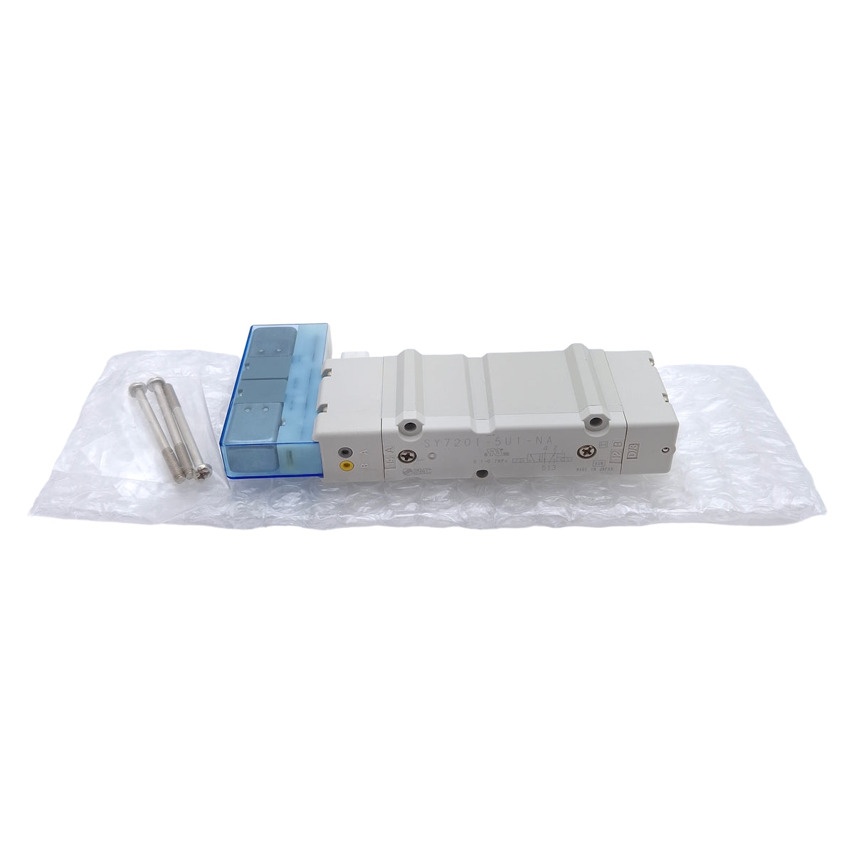 New SMC SY7201-5U1-NA Base-Mount Solenoid Valve, 5/2-Way, 0.1-0.7MPa, 24VDC Coil