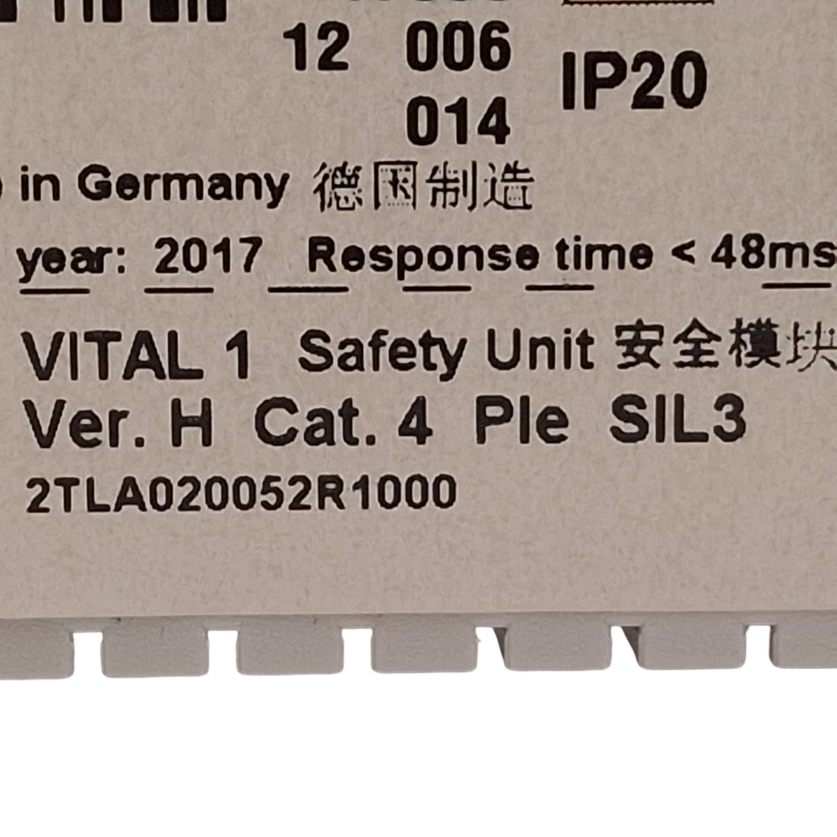 Used ABB Jokab 2TLA020052R1000 Vital 1 Safety Controller Relay, 2NO, 24VDC, DIN Rail