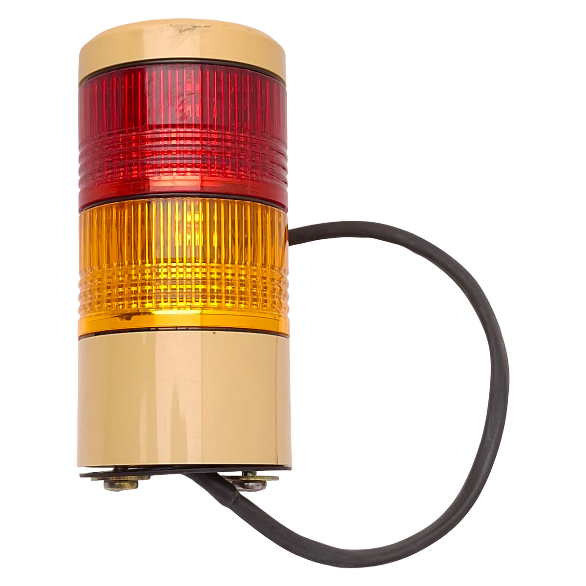 Used Patlite LES-202AW-RY LED Signal Tower, 2-Tier, Red/Amber, Direct Mount, 24VAC/DC