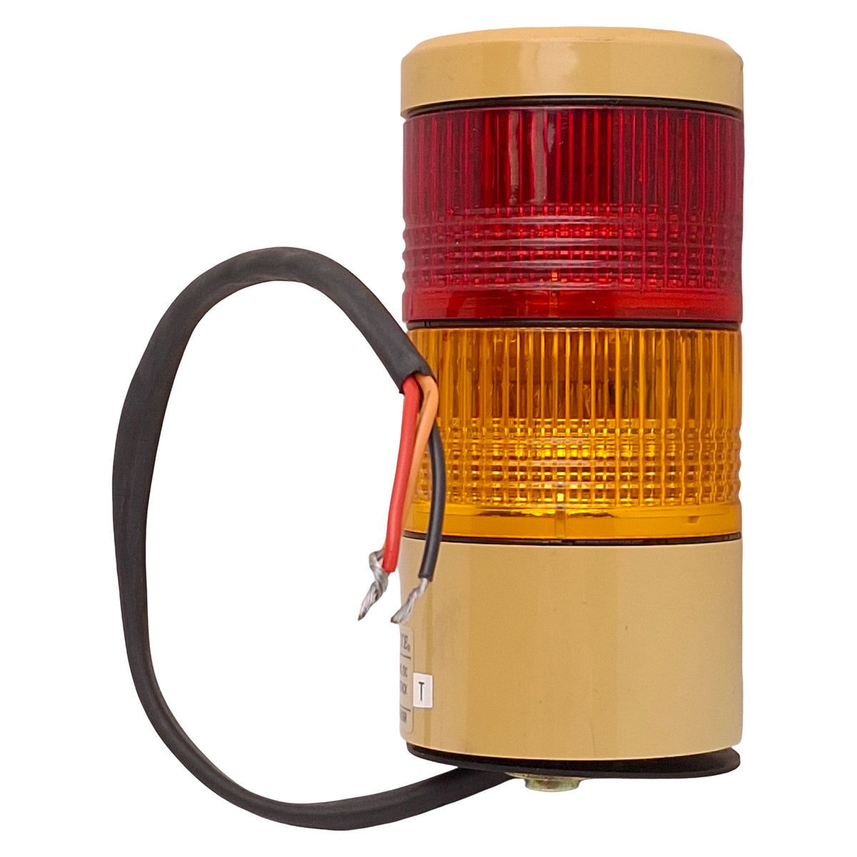 Used Patlite LES-202AW-RY LED Signal Tower, 2-Tier, Red/Amber, Direct Mount, 24VAC/DC