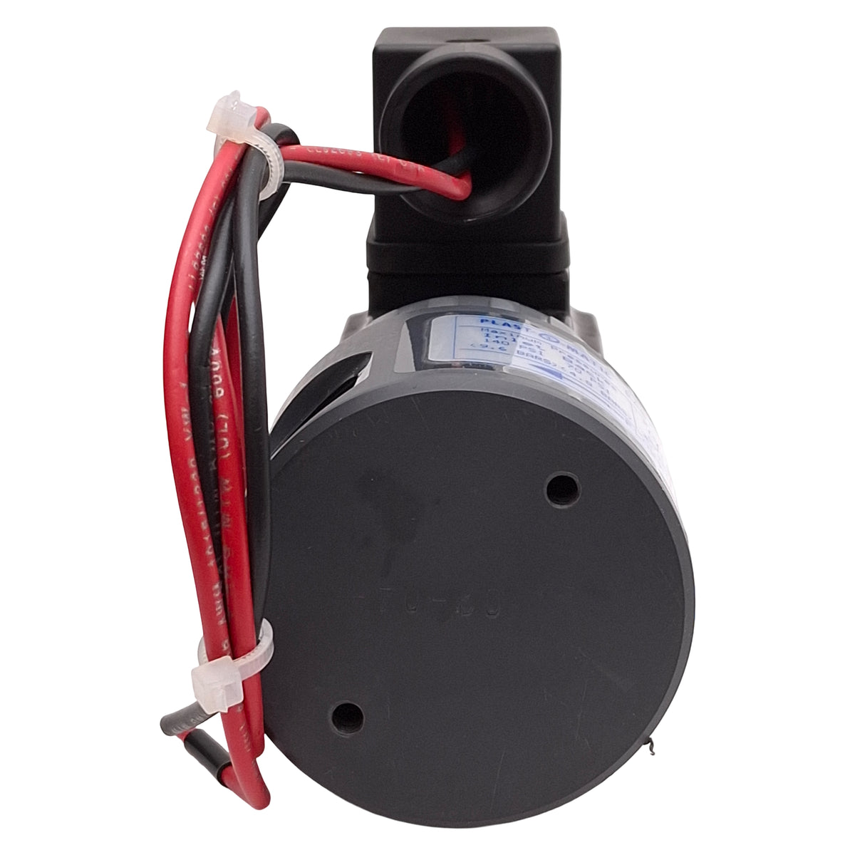 Used Plast-O-Matic EAST4EP6W11-024DC-PV Solenoid Valve, 2-Position, 140psi, 1/2in NPT