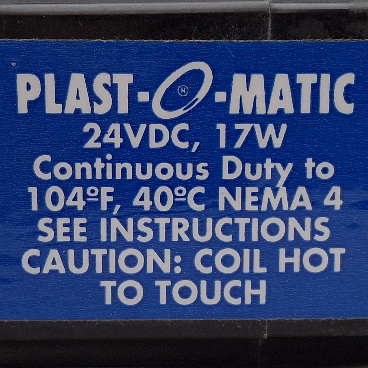Used Plast-O-Matic EAST4EP6W11-024DC-PV Solenoid Valve, 2-Position, 140psi, 1/2in NPT