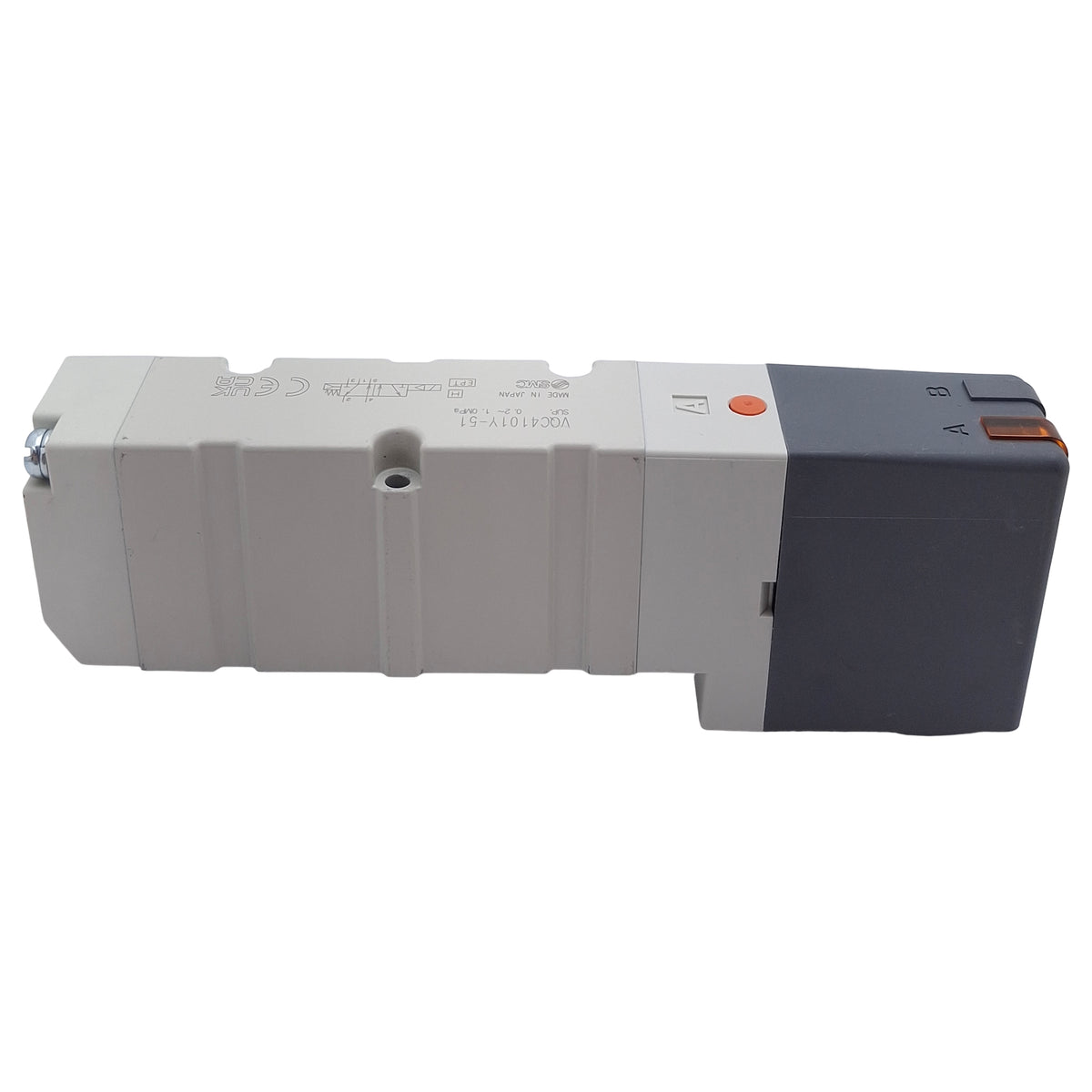 New – Open box SMC VQC4101Y-51 Base-Mount Solenoid Valve, 5/2-Way, 0.2-1.0MPa, 24VDC Coil