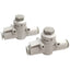 New – Open box Lot of 2 SMC AS4002D-10 Inline Flow Control Fitting, 1.0MPa, 10mm OD Tube