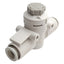 New – Open box Lot of 2 SMC AS4002D-10 Inline Flow Control Fitting, 1.0MPa, 10mm OD Tube