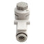 New – Open box Lot of 2 SMC AS4002D-10 Inline Flow Control Fitting, 1.0MPa, 10mm OD Tube