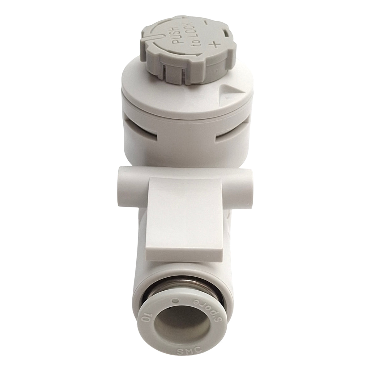 New – Open box Lot of 2 SMC AS4002D-10 Inline Flow Control Fitting, 1.0MPa, 10mm OD Tube