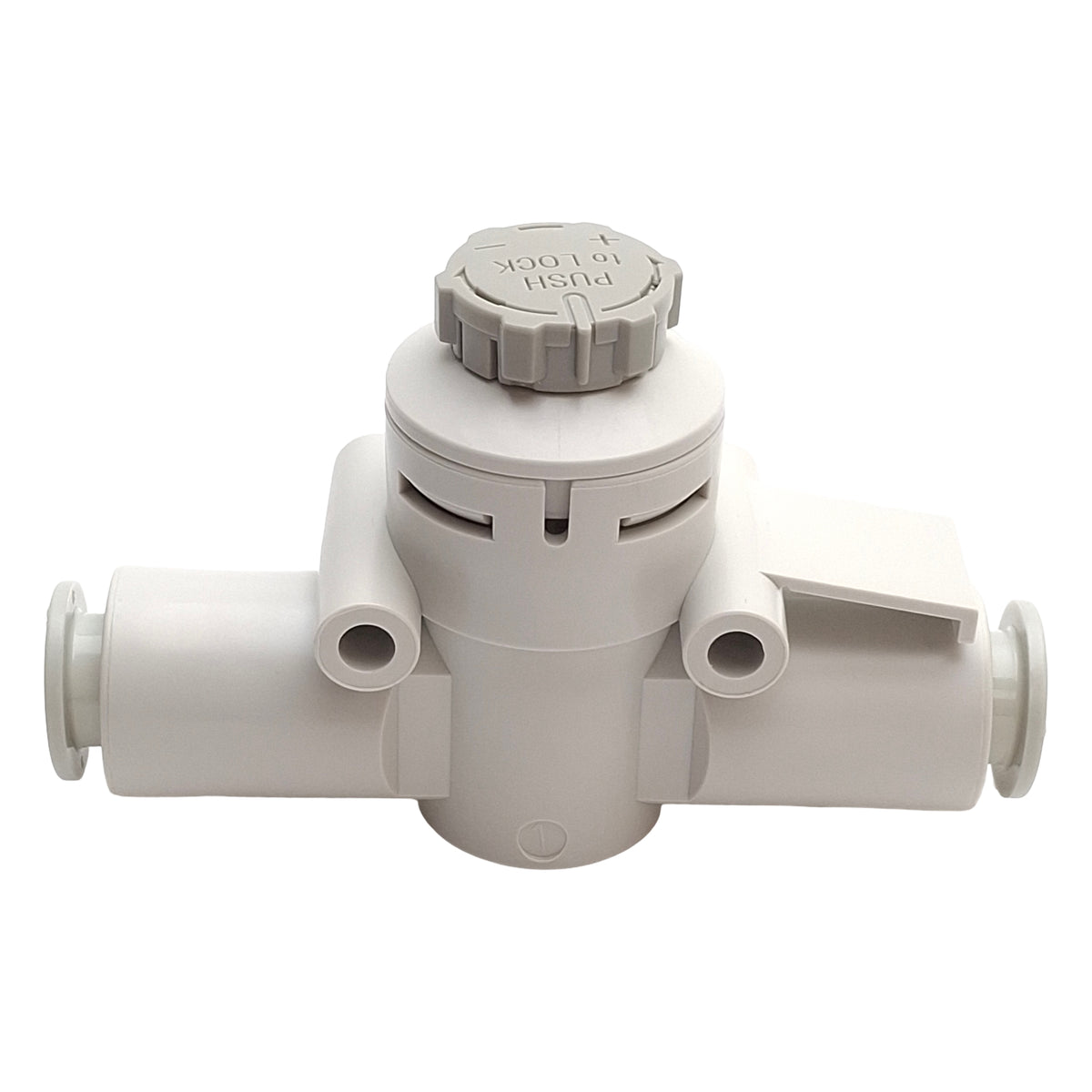 New – Open box Lot of 2 SMC AS4002D-10 Inline Flow Control Fitting, 1.0MPa, 10mm OD Tube