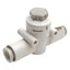 New – Open box Lot of 2 SMC AS4002D-10 Inline Flow Control Fitting, 1.0MPa, 10mm OD Tube