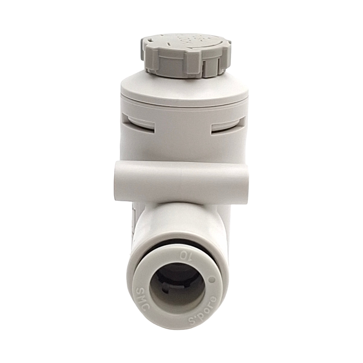 New – Open box Lot of 2 SMC AS4002D-10 Inline Flow Control Fitting, 1.0MPa, 10mm OD Tube