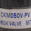Used Plast-O-Matic CKM050V-PV Check Valve, Normally Closed, PVC, 150psi, 1/2in NPT