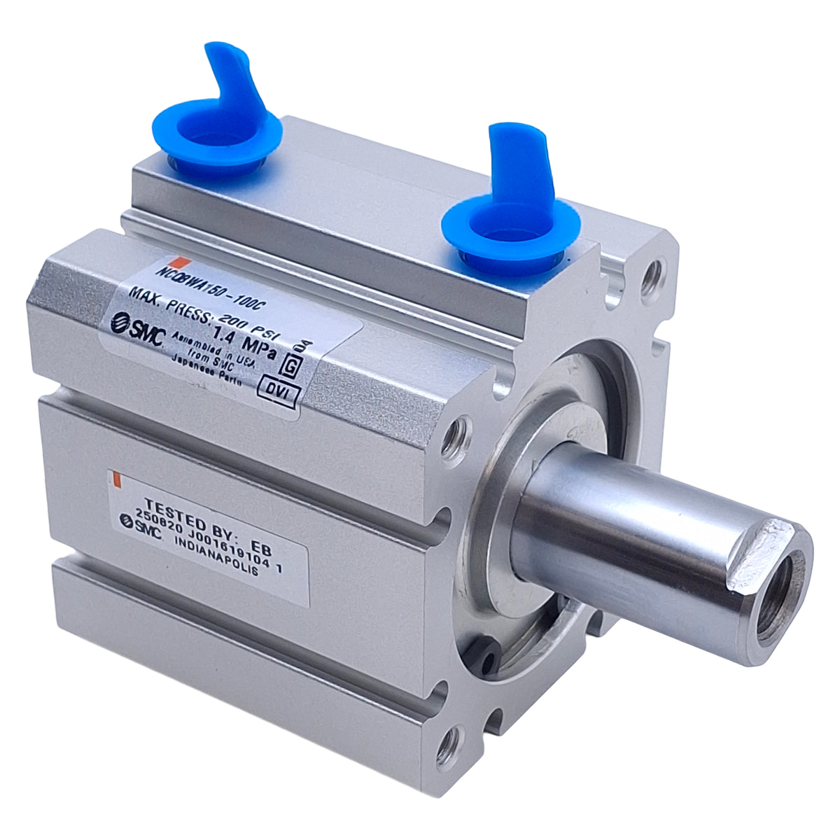 New – Open box SMC NCQ8WA150-100C Compact Pneumatic Cylinder 1-1/2in Bore, 1in Stroke, 200psi
