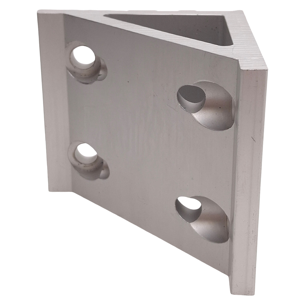 Used Lot of 2 Parker 20-103 Aluminum Machined Gusset Corner Bracket, 77 x 77 x 74mm