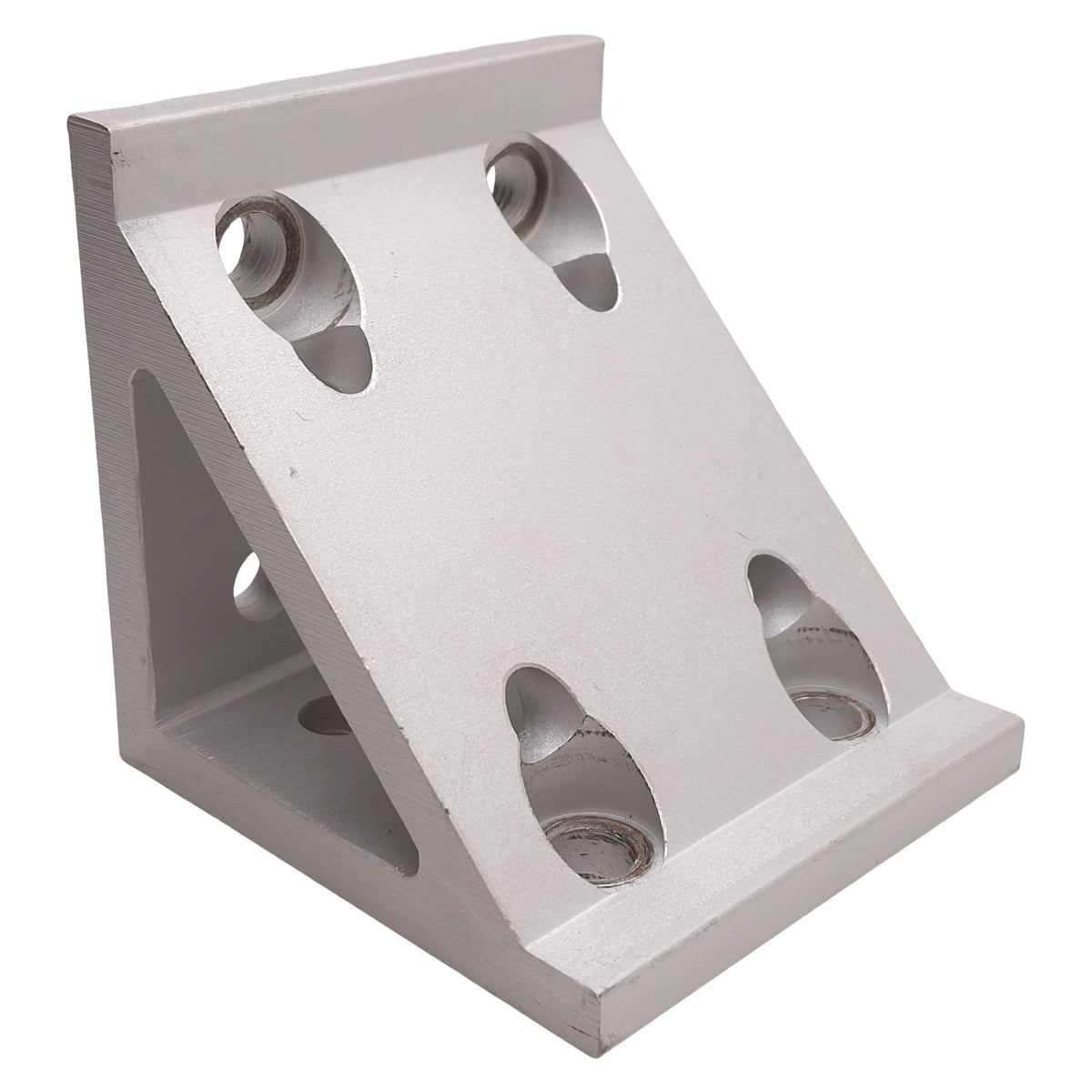 Used Lot of 2 Parker 20-103 Aluminum Machined Gusset Corner Bracket, 77 x 77 x 74mm