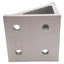 Used Lot of 2 Parker 20-103 Aluminum Machined Gusset Corner Bracket, 77 x 77 x 74mm