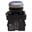 Used Eaton M22-DL-B-K10-W Blue Illuminated Momentary Pushbutton 1NO 12-30VAC/DC Lamp