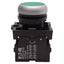 Used Eaton M22-DL-G-K10-W Green Illuminated Momentary Pushbutton 1NO 12-30VAC/DC Lamp