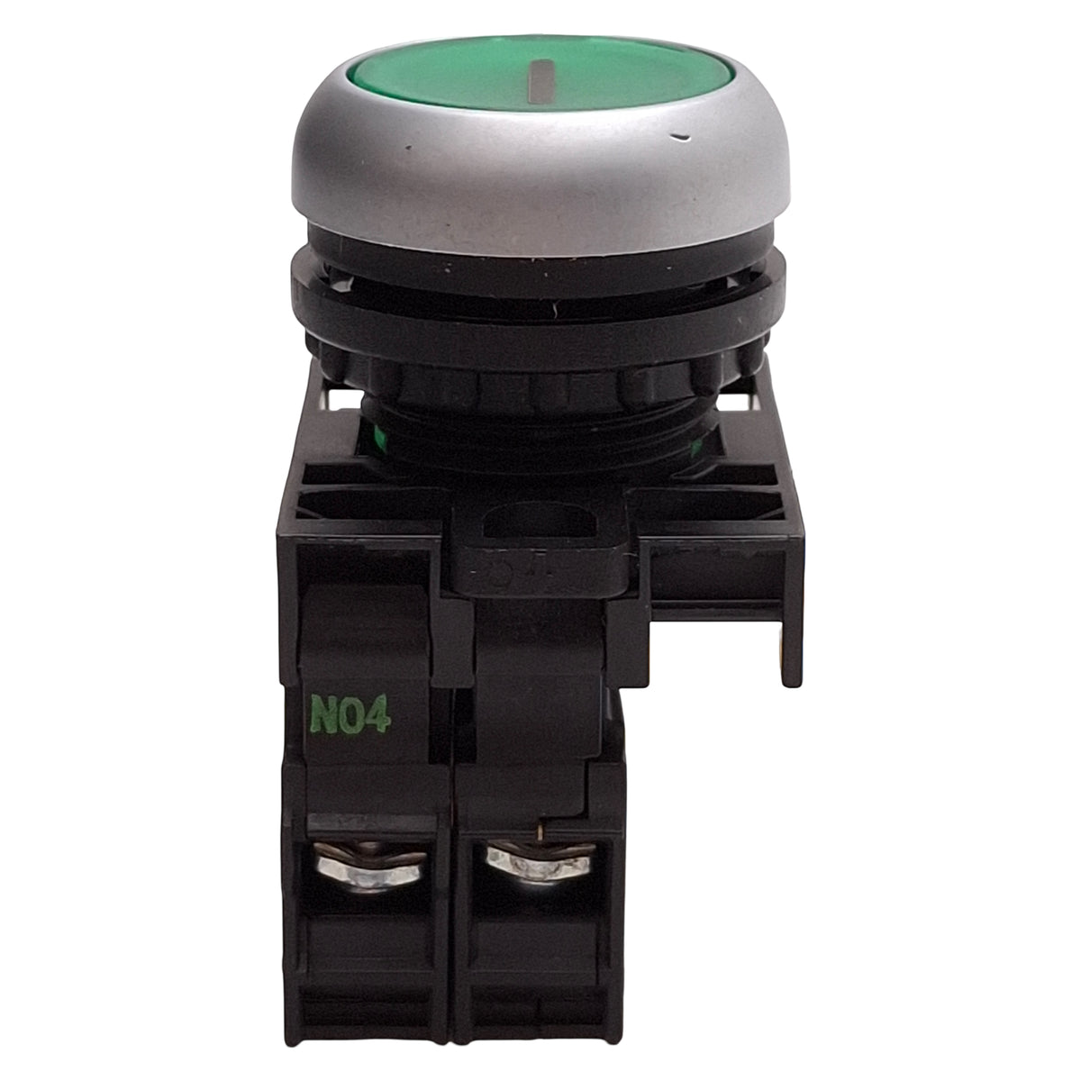 Used Eaton M22-DL-G-X1-K10-G Green Illuminated Momentary Pushbutton 1NO 85-264VAC LED