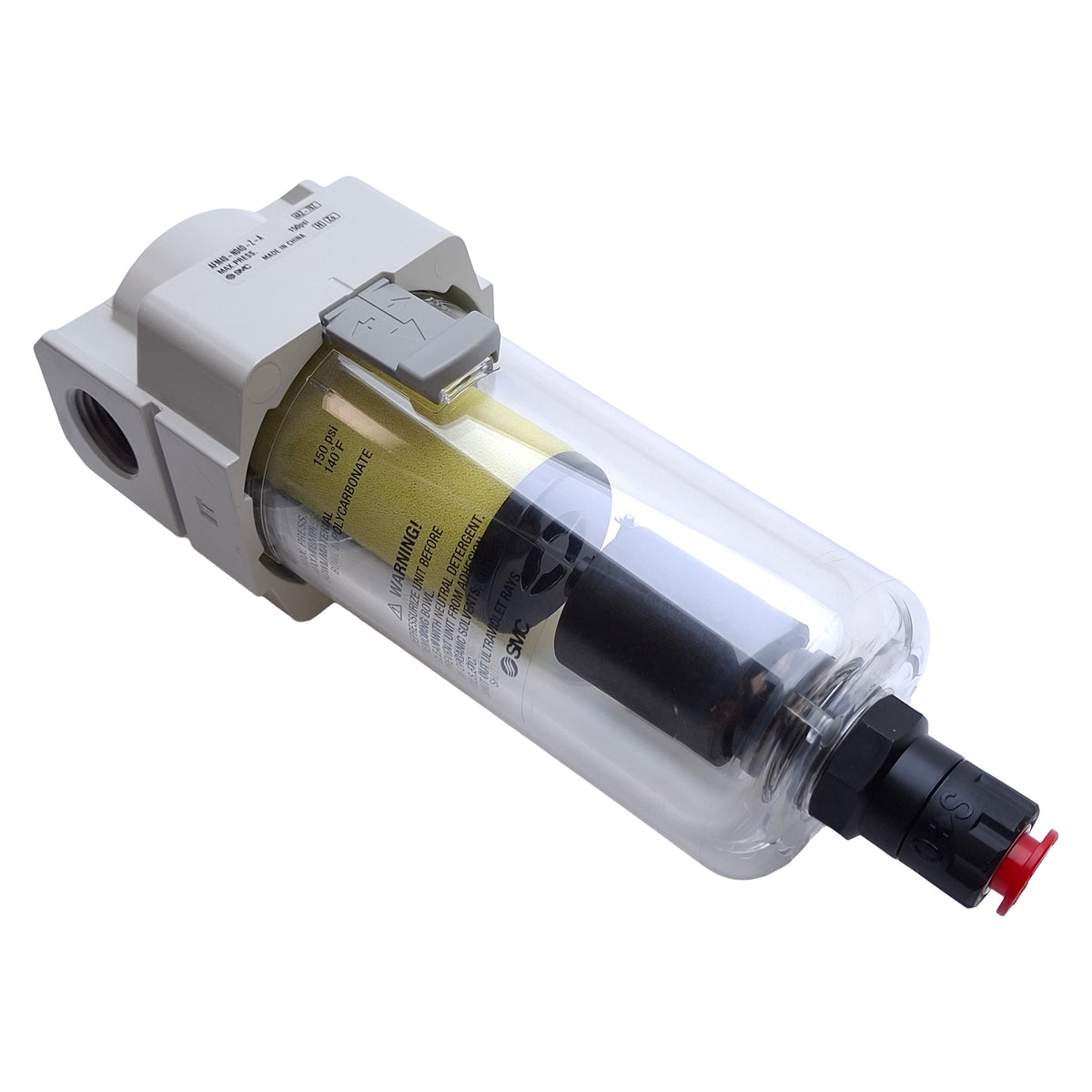 New – Open box SMC AFM40-N04D-Z-A Mist Separator, 0.3µm Filtration, 150psi, Auto Drain, 1/2NPT